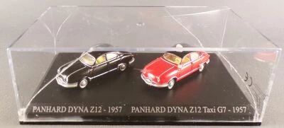 Norev Universal Hobbies for Atlas Ho 1:87 1957 Panhard Dyna Z12 + 1957 Panhard Dyna Z12 Taxi G7 Mint in box