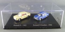 Norev Universal Hobbies for Atlas Ho 1/87 1962 Renault 8 + 1966 Renault 8 Gordini Mint in box