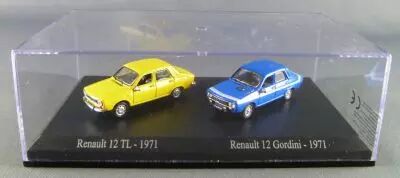 Norev Universal Hobbies pour Atlas Ho 1/87 Renault 12 TL - 1971 + Renault 12 Gordini - 1971 Neuf Boite