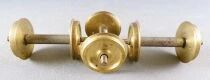 O 0 Scale 3 x Pair of Brass Full Wheel with Axle Diameter 25.45mm Mint New