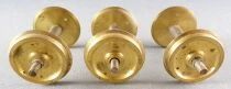 O 0 Scale 3 x Pair of Brass Full Wheel with Axle Diameter 25.45mm Mint New