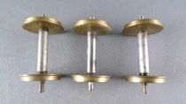 O 0 Scale 3 x Pair of Brass Full Wheel with Axle Diameter 25.45mm Mint New