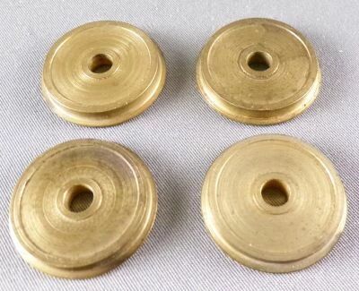 O 0 Scale 4 x Brass Full Wheel Diameter 25.35mm Mint New