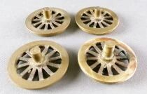 O 0 Scale 4 x Brass Wheel Diameter 31.6mm 12 Spokes Mint New