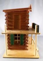 Oehme & S&ouml;hne B&acirc;timent Western Bois Town Hall en Boite compatible Starlux Timpo Clairet Elastolin Quiralu 2