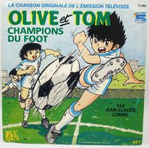 Olive & Tom Champions de foot - Disque 45T - Générique de l\'émission TV - Disques Adès 1986