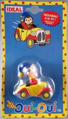 Oui-Oui - Figurines PVC Ideal 1994 - Oui-Oui et sa Voiture Neuf sous Blister