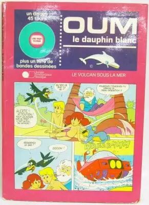 Oum le Dauphin Blanc - Livre-Disque 45T - Le volcan sous la mer - Junior �Productions Musique