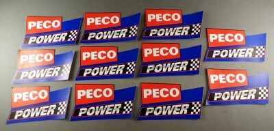 Peco Power - Energie - Lot de 11 Autocollants Vintages