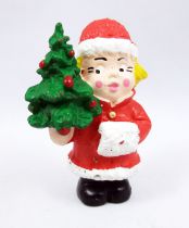 Père-Noël et ses amis - Figurine PVC Schleich - Enfant avec sapin