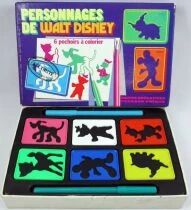 Personnages de Walt Disney - Pochoirs &agrave; colorier - Jeu &eacute;ducatif Fernand Nathan 1975