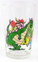 Peter & Elliott the Dragon - Amora mustard glass 1977