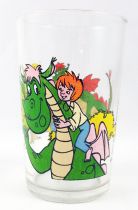 Peter & Elliott the Dragon - Amora mustard glass 1977