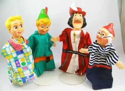 Peter Pan - Set of 4 hand-puppets (loose)