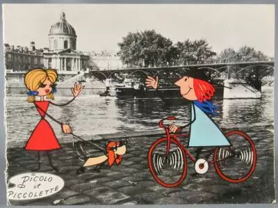 Picolo et Piccolette - Carte Postale ORTF / Editions La Cigogne - Picolo � l\'Insitut