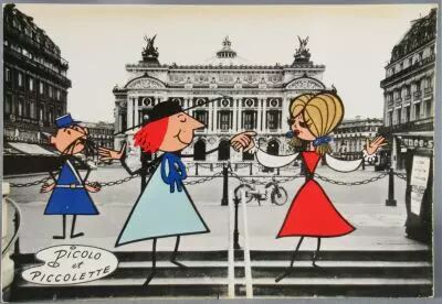 Picolo et Piccolette - Carte Postale ORTF / Editions La Cigogne - Picolo � l\'Op�ra