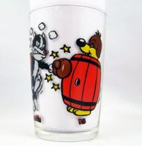 Pif Gadget - Amora Mustard glass Pif & Hercule Boxing Match