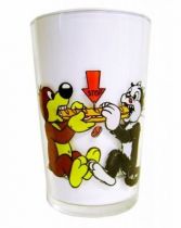 Pif Gadget - Amora Mustard glass Pif & Hercule divide a sandwich