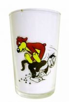 Pif Gadget - Amora Mustard glass Pif & Hercule plays Leapfrog