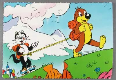 Pif Gadget - Carte Postale 1970 - Pif & Hercule � la Montagne