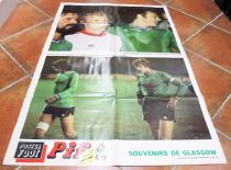 Pif Gadget - Commemorative Poster Soccer Final Glasgow 1976 (St Etienne vs. Bayern Munich)