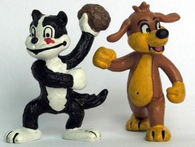 PIF le chien & HERCULE 1991 6 cm FIG28 lot 2 figurines PVC SCHLEICH 