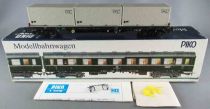 Piko 5/6419/015 Ho Dr 4 Axles Stakes Platform Wagon SSalms with 3 Containers Lock Mint in Box