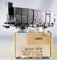 Piko 6450 070 Ho Sncf Covered Wagon with Brakesman\'s Cab 2 Axles L 469251 Dark Black Ep III Mint in Box