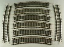 Piko 880 Ho 8 x Steel Curved Rail R 440 mm 22&deg;30 Very Code 100 Very Good Condition 