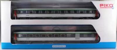 Piko 9731 Ho Sncf 2 x Corail Cars B11u + B6Du Passenger Figures Lightning Boxed