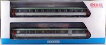 Piko 97310 Ho Sncf Set de 2 Voitures Corail B11u + B6Du Figurines Passagers Eclairage Boite