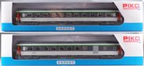 Piko 97310 Ho Sncf Set de 2 Voitures Corail B11u + B6Du Figurines Passagers Eclairage Boite