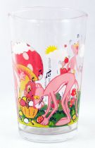 Pink Panther - Amora mustard glass 1983 - Pink picking mushrooms