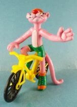 Pink Panther - Bully 1983 Pvc Figure - Pilot Pink Cyclist
