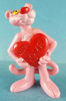 Pink Panther - Bully 1983 Pvc Figure - Pink with Hearth With Love