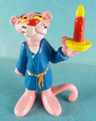 Pink Panther - Bully 1983 Pvc Figure - Pink with Nightdress