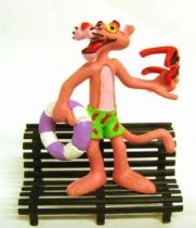 Pink Panther - Comic Spain 1989 - Tourist  Pink upright on a black bench
