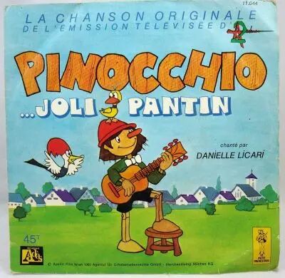 Pinocchio (S�rie TV) - 45T Pinocchio Joli Pantin - Disques Ad�s  Le Petit Menestrel 1980