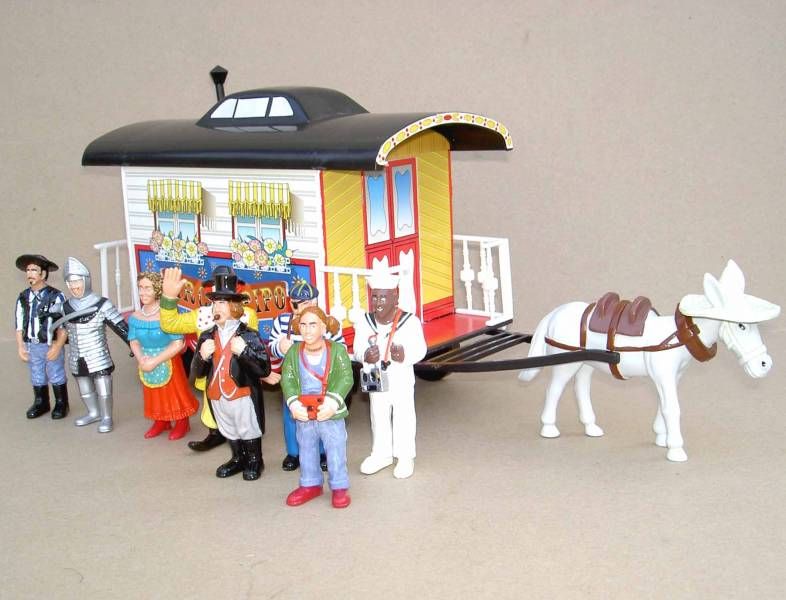 Fifi Brindacier - Figurine PVC Simba Toys - Set de 8 figurines & la  roulotte du cirque