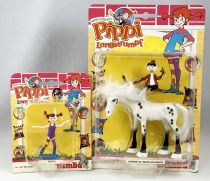 Pipi Langstrumpf - Simba Toys PVC figure - Pipi (in beach outfit), Herr Nilsson and Horse