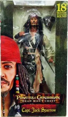 Pirates of the Carribean : Dead Man\'s Chest - NECA - Capt. Jack Sparrow 18\  Motion Activated Sound figure