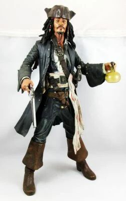Pirates of the Carribean : Dead Man\'s Chest - NECA - Capt. Jack Sparrow 18\  Motion Activated Sound figure (loose)