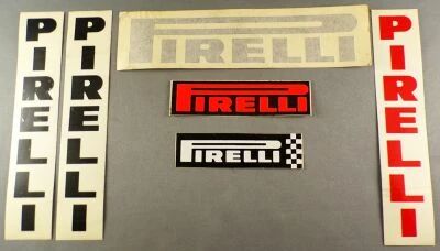 Pirelli - Pneus Automobile & Moto - Lot de 6 Autocollants Vintage