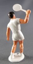 Plastic 46 mm Figure - White Tennis Player Raising Racket
