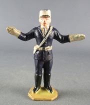 Plastic Figure 48mm - Policeman  Both Arms Extended Road Police Tour de France