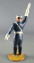 Plastic Figure 48mm - Policeman Stick Right Arm Up Road Police Tour de France 1