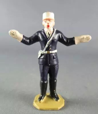 Plastic Figure 50mm - Policeman  Both Arms Extended Road Police Tour de France