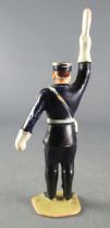 Plastic Figure 50mm - Policeman Stick Right Arm Up Road Police Tour de France