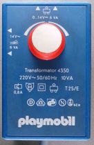 Playmobil - 1Train Transformerb 220V to 0-14 V 5VA DC + Accessoiries 14V 5VA AVCRef.4350