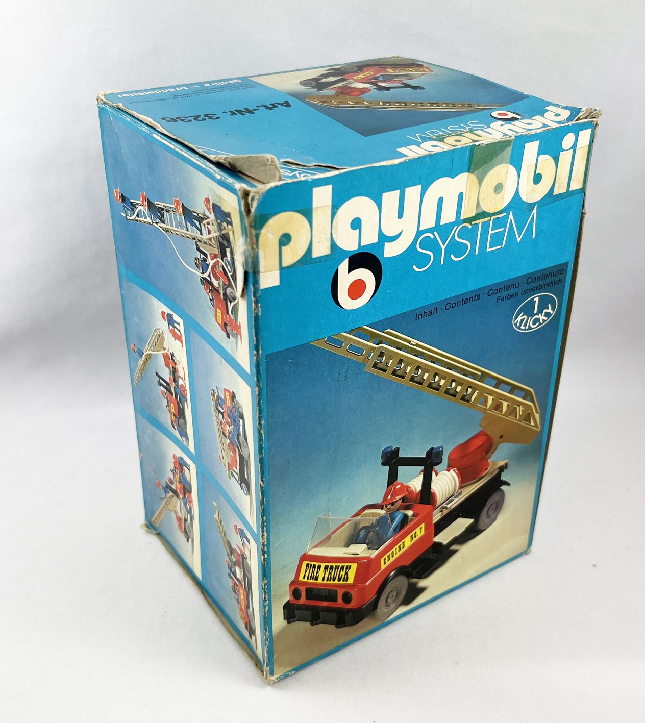 Playmobil Camion de Pompier Vintage 3236 Bon état à Nettoyer